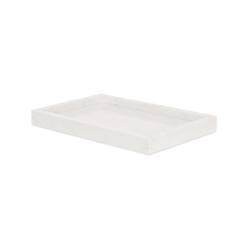 Jaquale Marble Decorative Tray, White