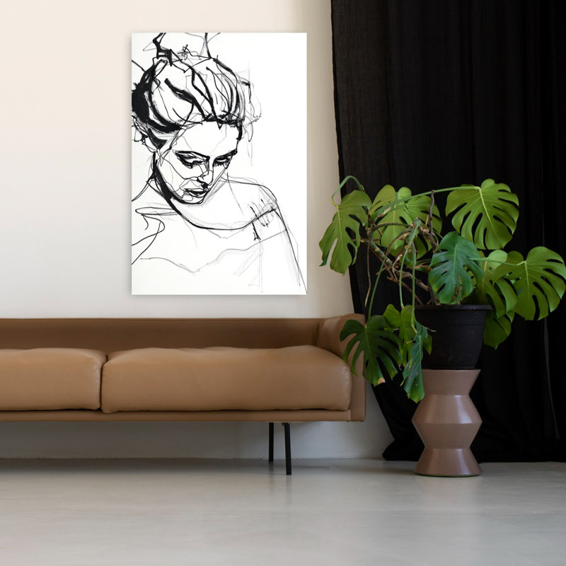 Silhouette 1, art contemporain abstrait, H 48 po x l 32 po