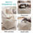 Stuffed Square Corduroy Pouf Ottoman, Shredded Foam Filled Footrest With Non-Slip Rubber Grips, Soft Fluffy & Easy To Move, Versatile Footstool For Couch-1570512581
