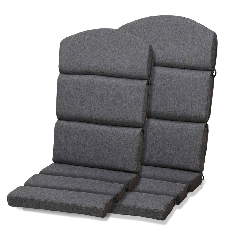 Aoodor Adirondack Chair Cushions, Charcoal Gray