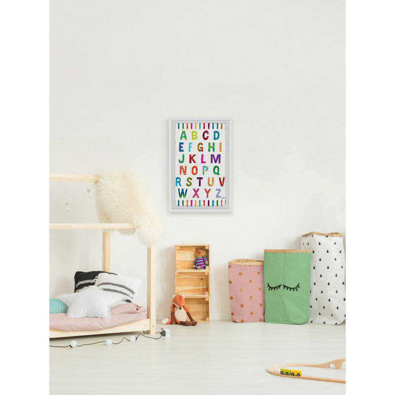 Quane Colorful Alphabet 1 Piece Single Picture Frame Wall Art, 30cm H x 20cm W