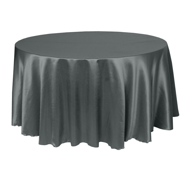 Ultimate Textile Herringbone - Fandango Tablecloth, Charcoal Gray, 114" Round, 3