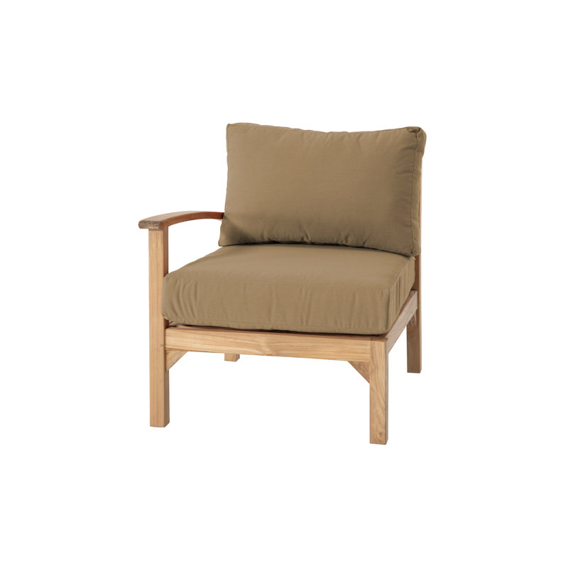 Fauteuil club d'extérieur en teck Huntington, Cacao