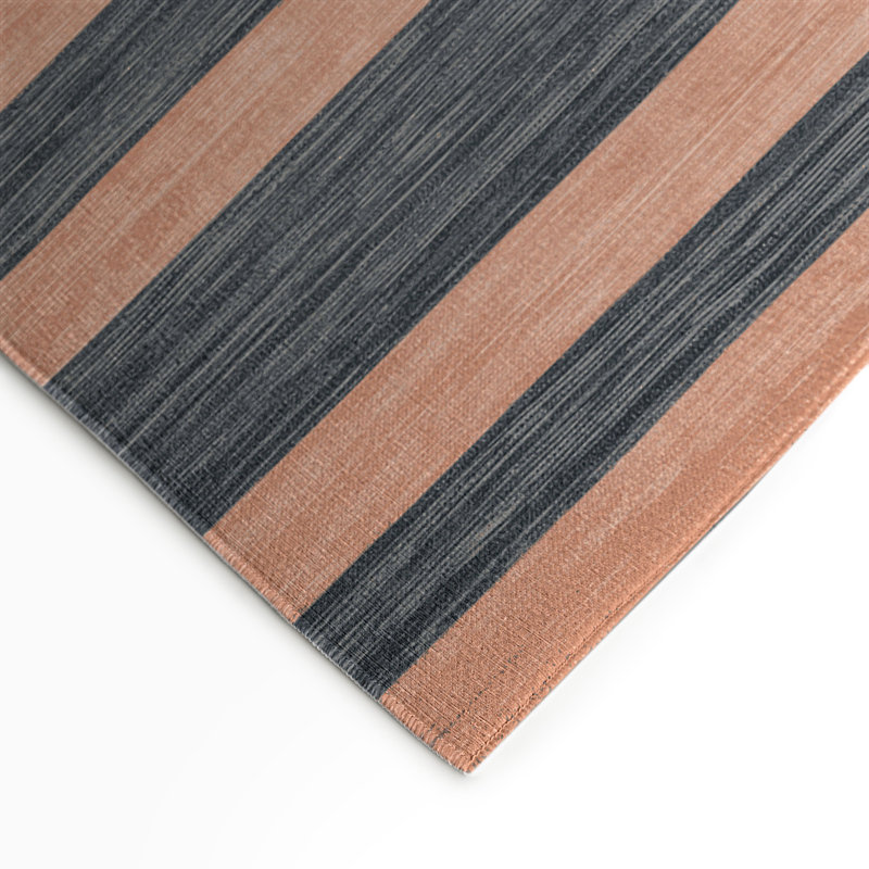 Tapis intérieur / extérieur beige HorizontalStripes, Rectangle 5 pi x 7 pi