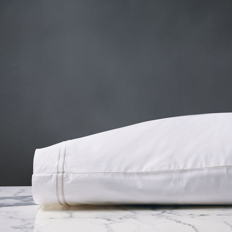 Enzo Pillow Case, King Pillowcase, White