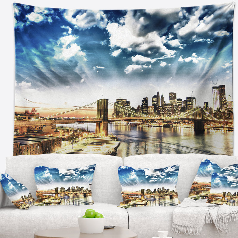 Nuage d'hiver au-dessus de Manhattan, paysage urbain, H 50 po x l 60 po