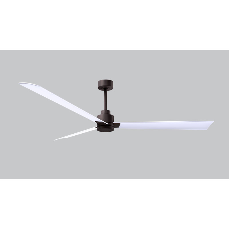 Ventilateur de plafond Alessandra 72, Bronze texturé, Blanc mat