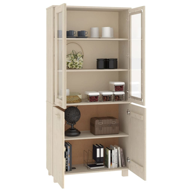 Vitrine à tiroirs Hamar pour salon HAMAR, Brun miel
