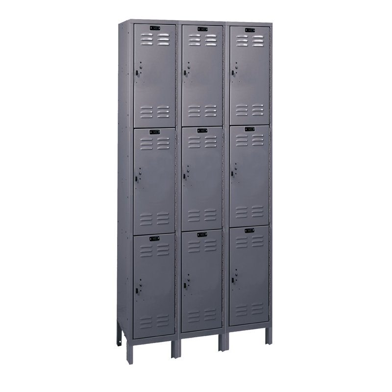 Casier large ValueMax 3 Tier 3, L 36 po x P 18 po x H 78 po, Gris foncé, Assemblé
