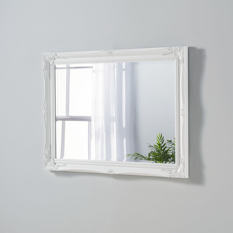 Burdette Wood Framed Accent Mirror, 103 cm H x 73 cm W, White