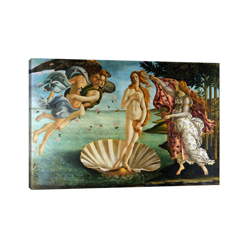 Birth Of Venus by Sandro Botticelli - Wrapped Canvas Gallery-Wrapped Canvas Giclée, 31cm H x 46cm W