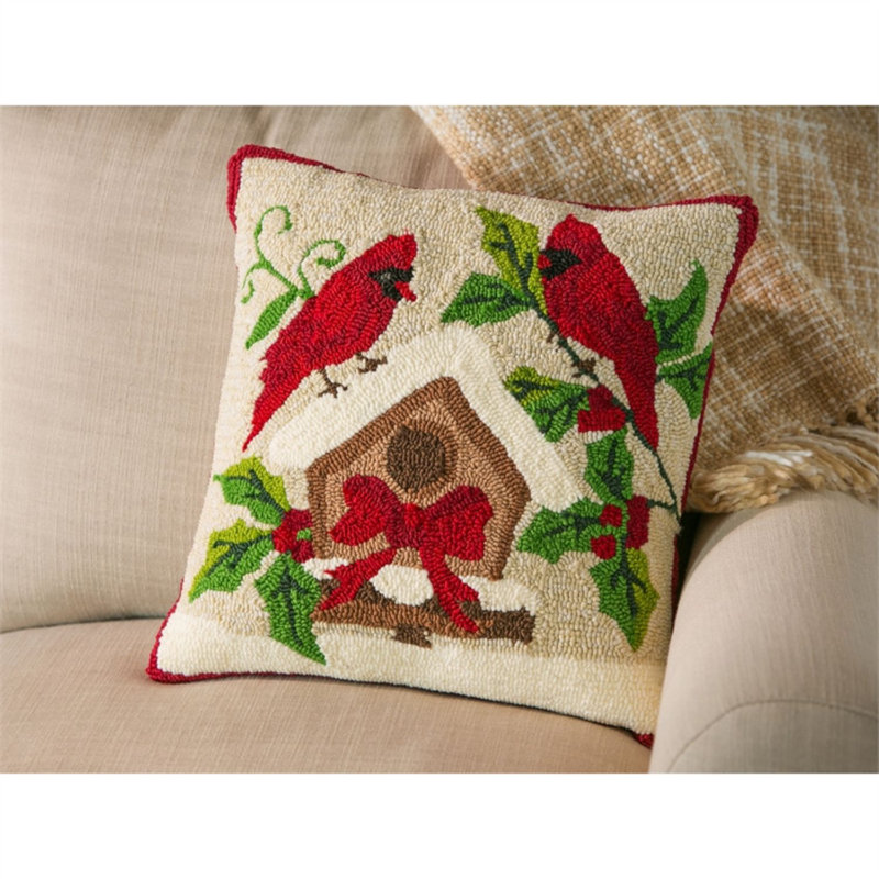 Perching Cardinal Square Throw