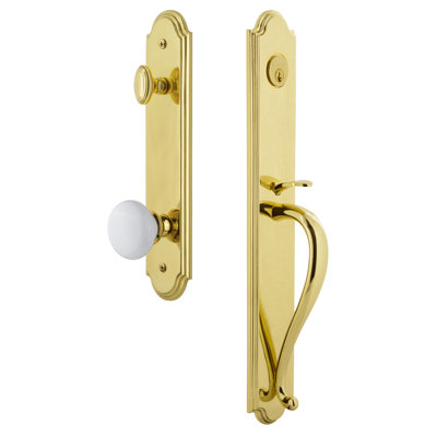 Arc One-Piece Complete Inactive Dummy Handleset with S Grip and Hyde Park Knob