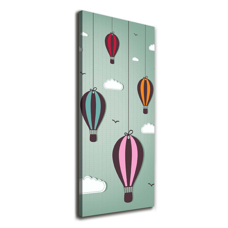 Flying Balloons - Wrapped Canvas Print