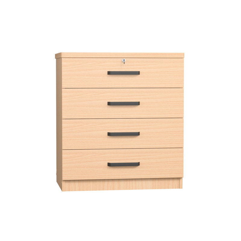 Commode 4 tiroirs Khymani, Hêtre