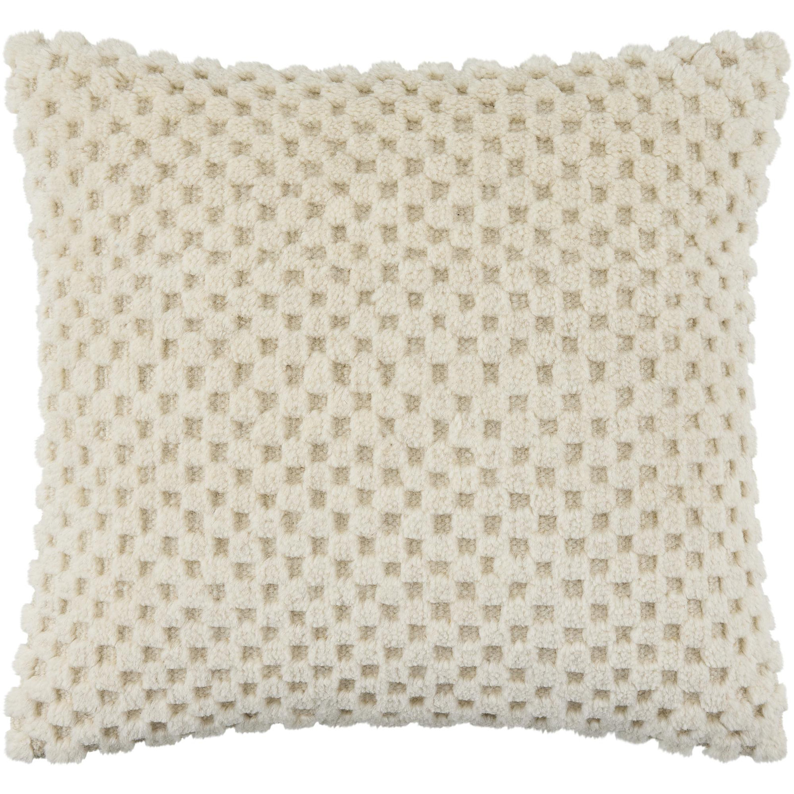 Novoli Accent Pillow, Pillow Cover Only - No Insert, Square 18", Ivory