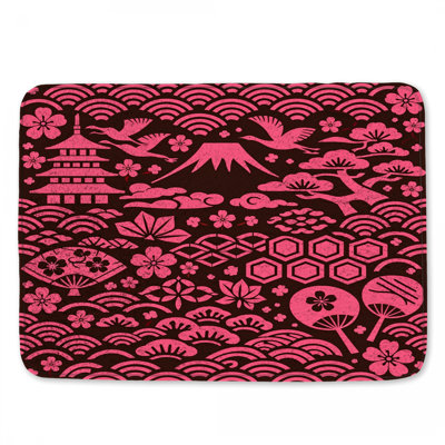 Tapis de bain à motif japonais