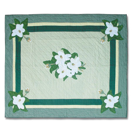 Courtepointe simple Magnolia Blossoms, Simple