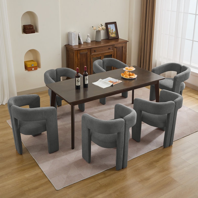 Chaise avec accoudoirs rembourrée Modern, Gray