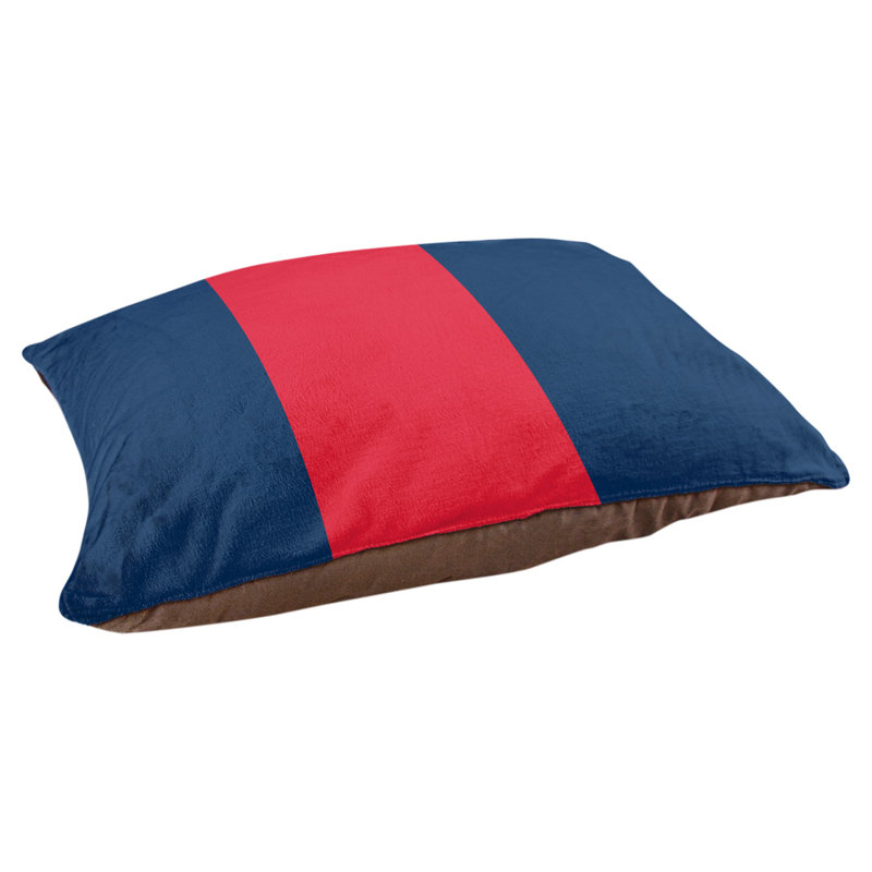 Coussin Detroit, Grand (l 40 po x P 30 po x H 14 po), Navy Blue/Red/Navy Blue