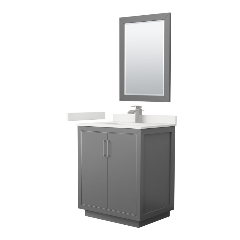 30'' W Single Vanity, WDX13309, Dark Gray, Matte Black