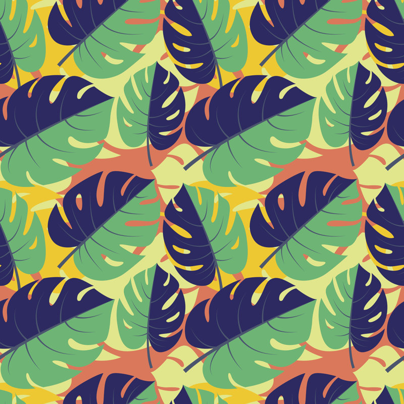 Palm Leaves Pattern by Sv_sunny - Wrapped Canvas Print, 76cm H x 76cm W