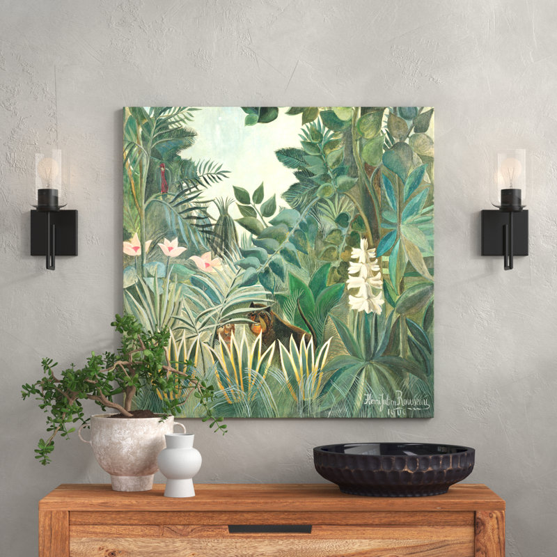 The Equatorial Jungle, 1909 by Henri Rousseau - Wrapped Canvas Painting, No Frame, 66.04 cm H x 66.04 cm W x 1.91 cm D