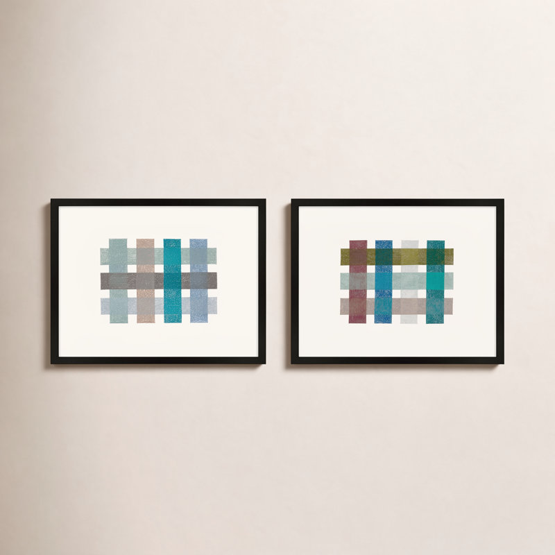 Gridlock Horizontal Print by Beth James, Black Framed, 20'' H x 50'' W x 1.25'' D