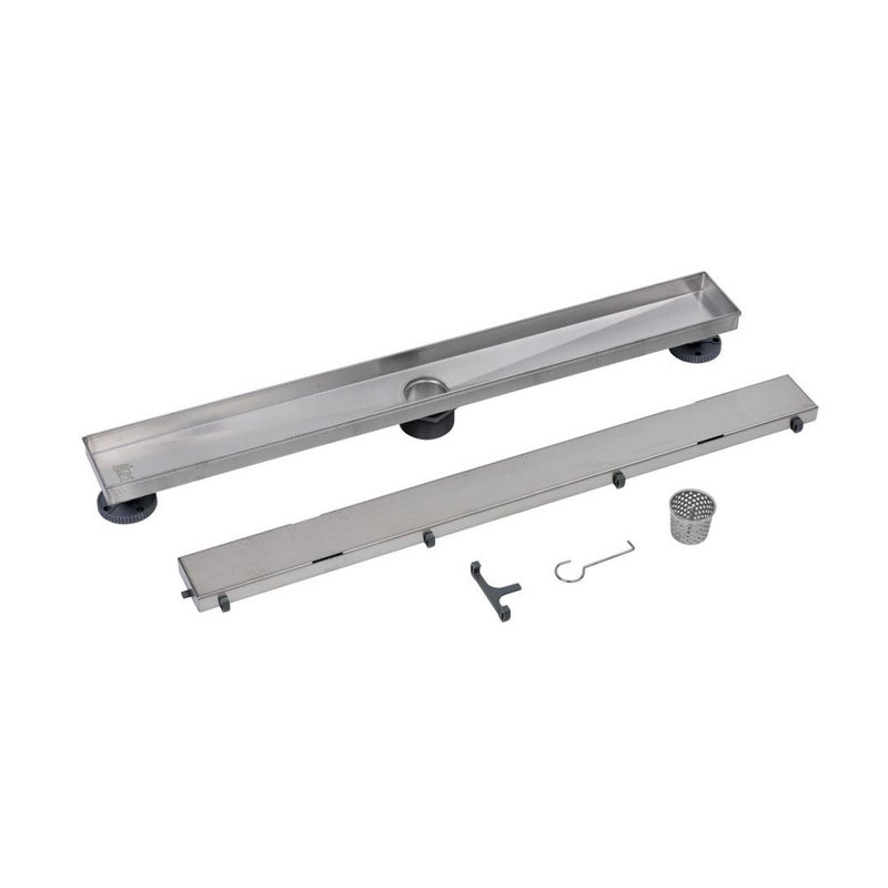 Stainless Steel Linear Shower Drain Tile-in Grate, 28"