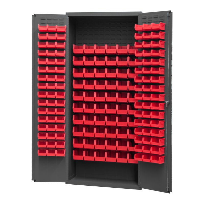 Liatris Single Storage Cabinet ( 84'' H x 36'' W x 18'' D), Red