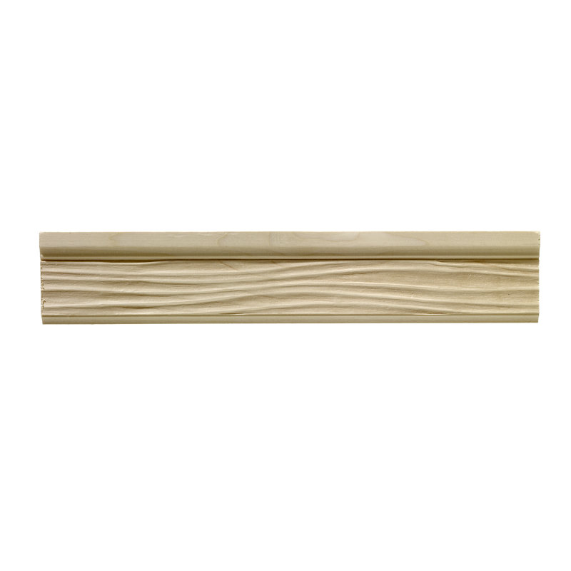 96'' Unfinished Hardwood Wave Chair Rail Moulding