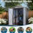 Gray 5x3 Ft Metal Outdoor Tool Shed With Lockable Door, Waterproof And High - Strength, Good For Garden Backyard Storage, Modern Design