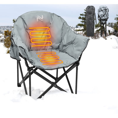 Chaise de camping pliante avec coussin