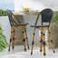 Tabourets de bar 4 pieds en aluminium bleu avec repose-pieds-1275678282