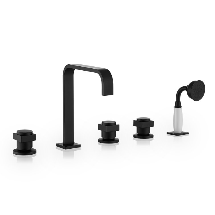 Vikran 3 Handle Deck Roman Tub Faucet with Diverter