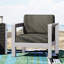 Fauteuil club d'extérieur - structure en aluminium, profondeur de 30,22 po, poids polyvalent de 25,93 lb, aluminium léger, capacité de 400 lb, beauté naturelle