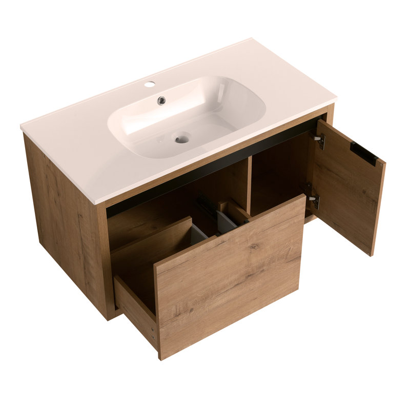Meuble-lavabo mural 36 po avec lavabo gel
