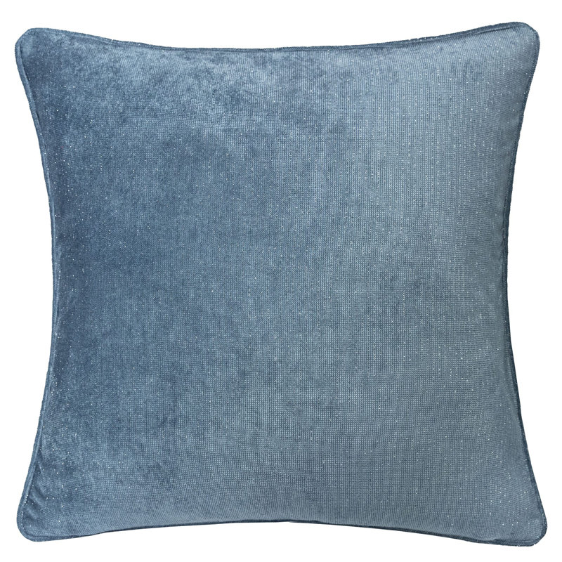 Velvet Reversible Throw Pillow, Light Blue
