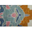 Karina Hand Knotted Wool Floral Area Rug in Ivory/Blue/Green/Orange-1626070386