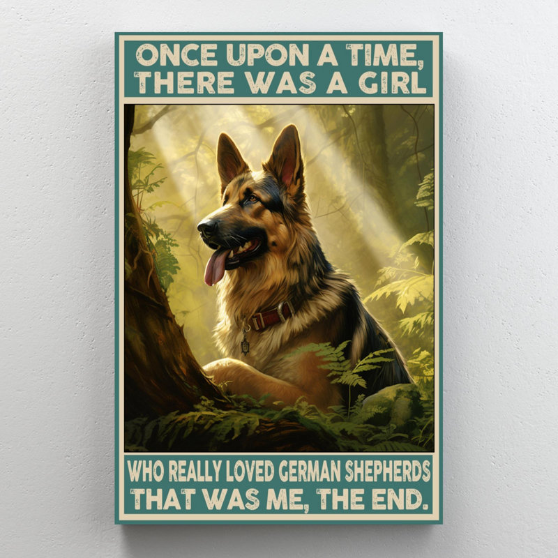 «Who Really Lived German Shepherds», reproduction d'art graphique sur toile tendue, H 20 po x l 16 po x P 1,25 po