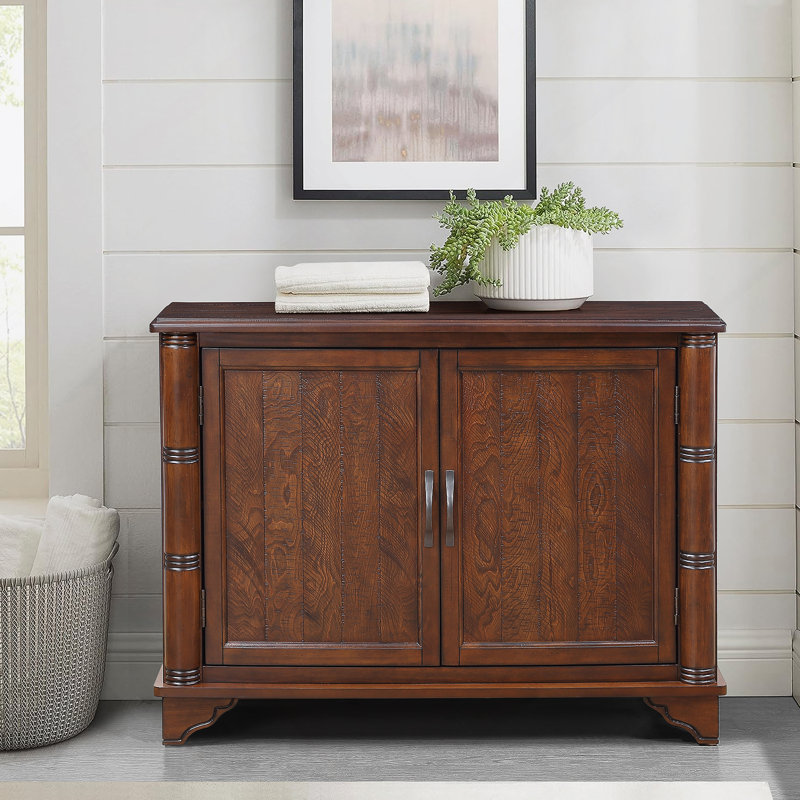 40"  Console Table with Storage Shelf, Retro Entryway Table with Adjustable Storage Shelf, Light Espresso