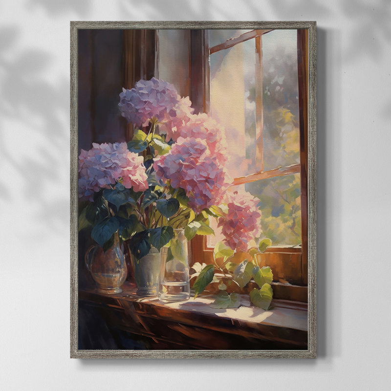 Reproduction encadrée FLORAL Series DCCLxxxx - bois massif, H 15 po x l 12 po