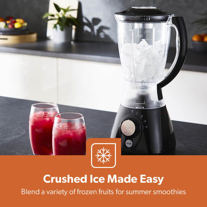 GEEPAS 2-in-1 Food Jug Blender & Smoothie Blender | Ice Crusher Stainless Steel Blades 4 Speeds Pulse Mode | 1.5L Jar Smoothie Milkshake Maker Coffee/Spice Grinder Mill | 1 Year Warranty 550W