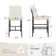 Koeplin Armless Upholstered Counter Height Stools with Metal Frameand Channel Tufted