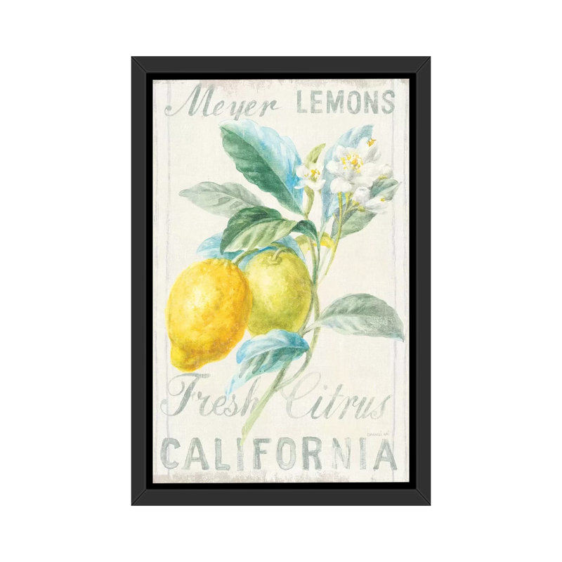 «Floursack Lemon II», reproduction sur toile tendue, H 60 po x l 40po x P 1,5 po, Toile avec cadre noir