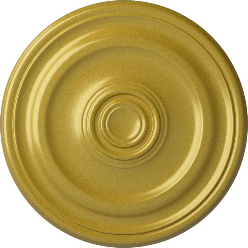 Médaillon de plafond H 15,75 po x l 15,75 po x P 1,5 po Devon, Doré intense