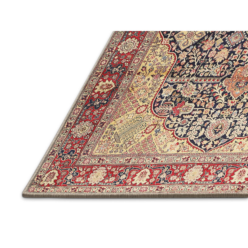 Tapis jaune Southwestern, Rectangle 5 pi x 7 pi