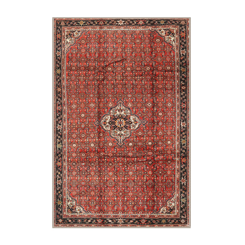 Tapis oriental multicolore tissé à la machine Oriental, Rectangle 8 pi x 10 pi