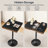 Square Bar Table with Storage, Pub Table with Sliding Tabletop