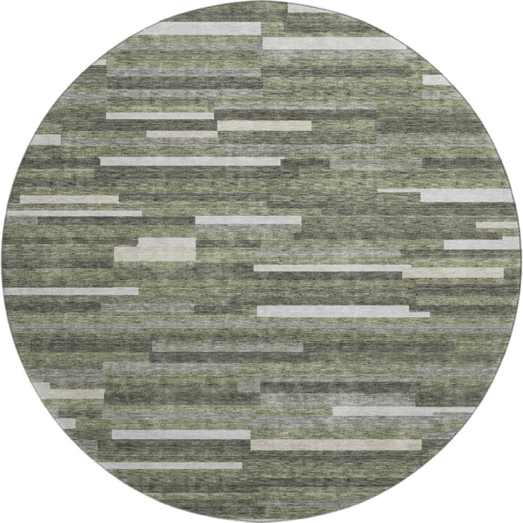 Premium Machine Washable Prisco Olive Rug